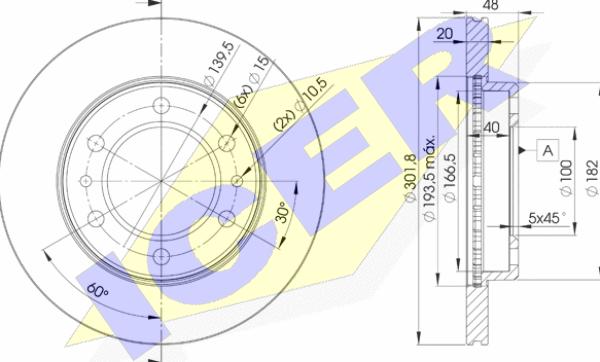 Icer 78BD6004-2 - Спирачен диск vvparts.bg