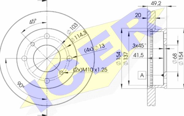 Icer 78BD6001-2 - Спирачен диск vvparts.bg