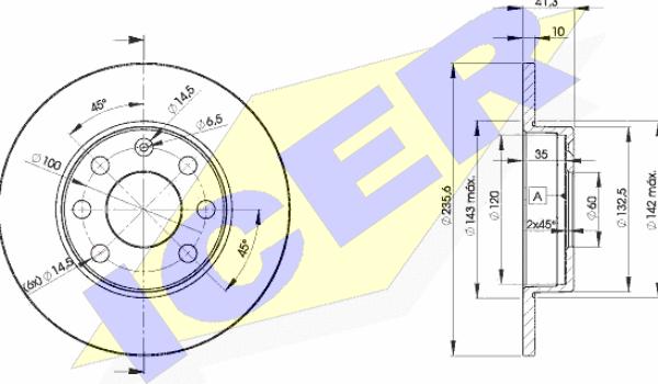 Icer 78BD6193-2 - Спирачен диск vvparts.bg