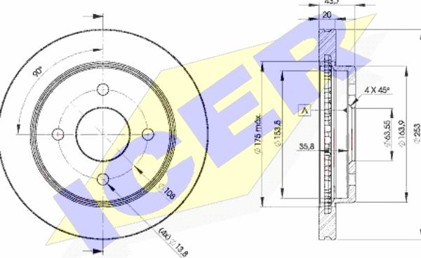 Icer 78BD6786-2 - Спирачен диск vvparts.bg