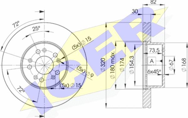 Icer 78BD0912-2 - Спирачен диск vvparts.bg