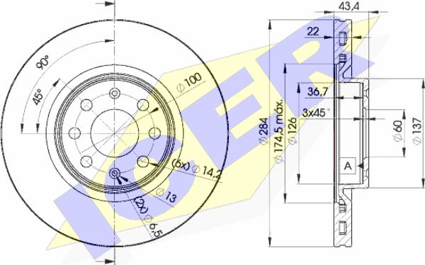 Icer 78BD0922-2 - Спирачен диск vvparts.bg