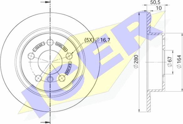 Icer 78BD0045-2 - Спирачен диск vvparts.bg