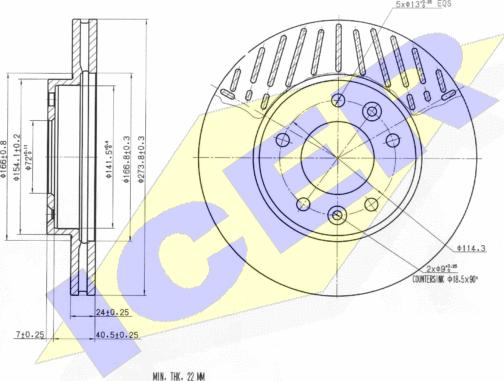 Icer 78BD0018-2 - Спирачен диск vvparts.bg