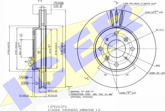 Icer 78BD0027-2 - Спирачен диск vvparts.bg