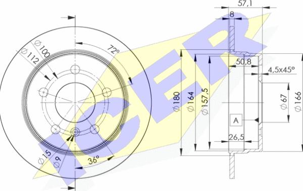 Icer 78BD0119-2 - Спирачен диск vvparts.bg