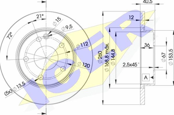 Icer 78BD0112-2 - Спирачен диск vvparts.bg