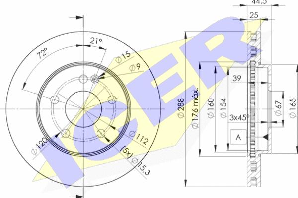 Icer 78BD0117-2 - Спирачен диск vvparts.bg