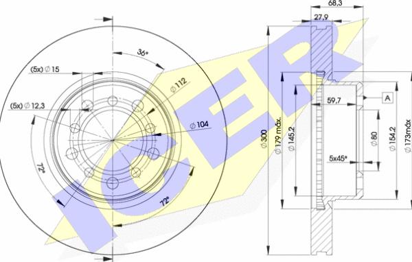 Icer 78BD0805-2 - Спирачен диск vvparts.bg