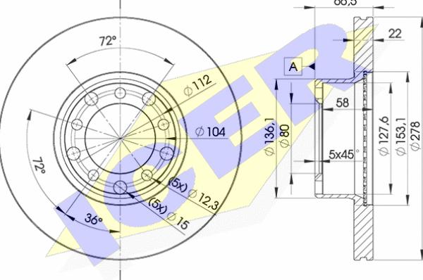 Icer 78BD0205-2 - Спирачен диск vvparts.bg