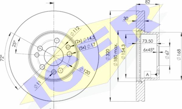 Icer 78BD0212-2 - Спирачен диск vvparts.bg