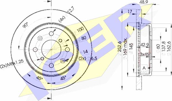 Icer 78BD0715-2 - Спирачен диск vvparts.bg