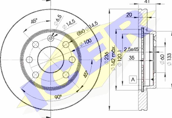 Icer 78BD1440-2 - Спирачен диск vvparts.bg