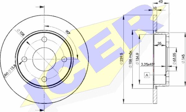 Icer 78BD1063-2 - Спирачен диск vvparts.bg