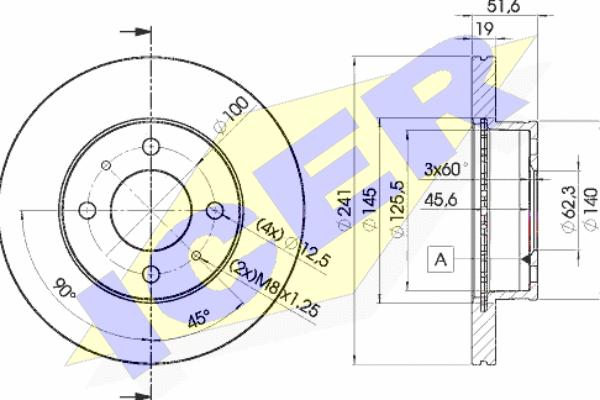 Icer 78BD1017-2 - Спирачен диск vvparts.bg