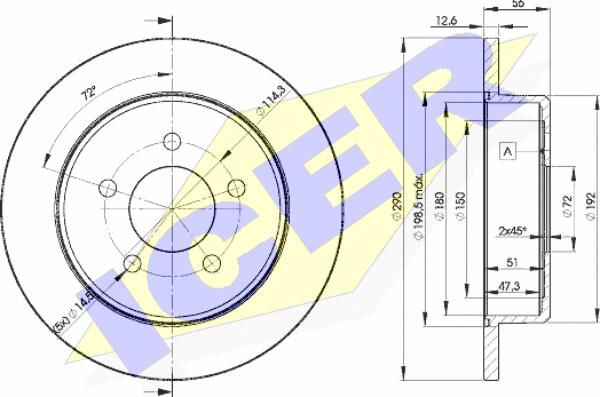 Icer 78BD1023-2 - Спирачен диск vvparts.bg