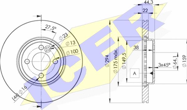 Icer 78BD8570-2 - Спирачен диск vvparts.bg