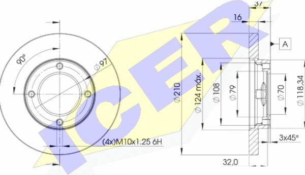 Icer 78BD8702-2 - Спирачен диск vvparts.bg