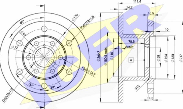 Icer 78BD3907-1 - Спирачен диск vvparts.bg