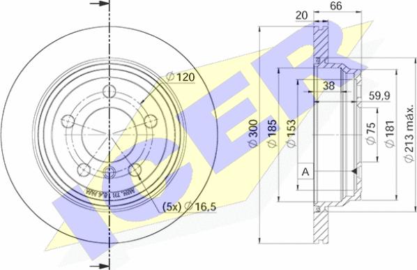 Icer 78BD3418-2 - Спирачен диск vvparts.bg