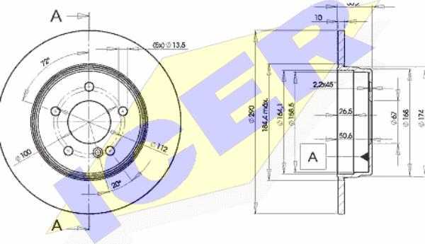 Icer 78BD3412-2 - Спирачен диск vvparts.bg