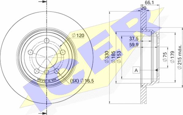 Icer 78BD3420-2 - Спирачен диск vvparts.bg