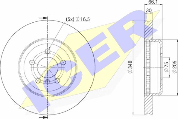 Icer 78BD3554-2 - Спирачен диск vvparts.bg