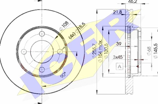 Icer 78BD3633-2 - Спирачен диск vvparts.bg