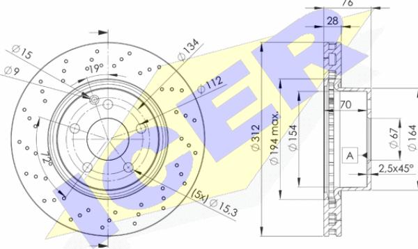 Icer 78BD3054-2 - Спирачен диск vvparts.bg