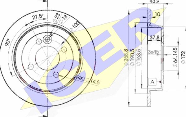 Icer 78BD3070-2 - Спирачен диск vvparts.bg