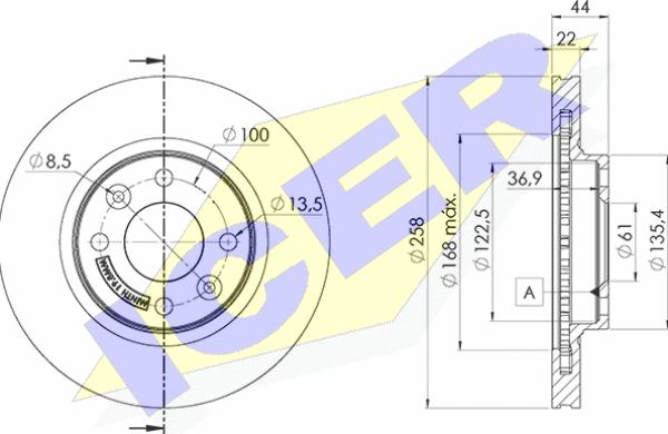 Icer 78BD3108-2 - Спирачен диск vvparts.bg