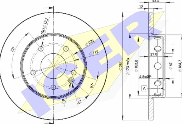 Icer 78BD3180-2 - Спирачен диск vvparts.bg