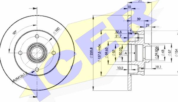 Icer 78BD3393-1 - Спирачен диск vvparts.bg