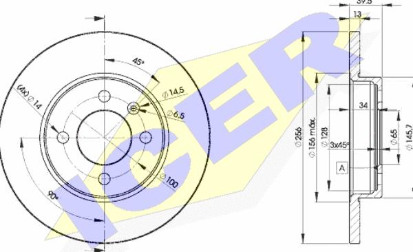 Icer 78BD3392-2 - Спирачен диск vvparts.bg