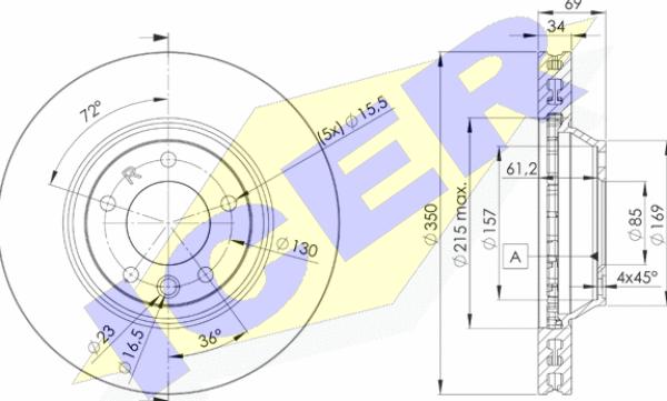 Icer 78BD3324-1 - Спирачен диск vvparts.bg