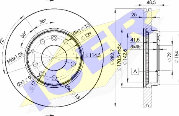 Icer 78BD3269-2 - Спирачен диск vvparts.bg