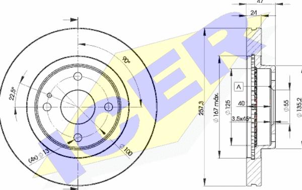 Icer 78BD3266-2 - Спирачен диск vvparts.bg