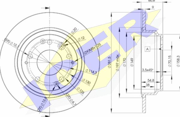 Icer 78BD2469-2 - Спирачен диск vvparts.bg