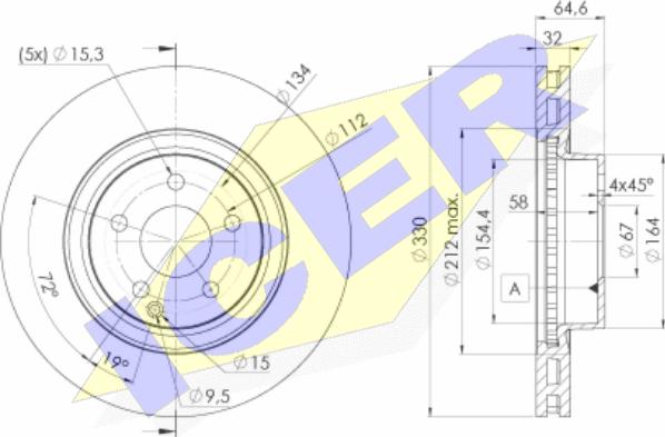 Icer 78BD2593-2 - Спирачен диск vvparts.bg