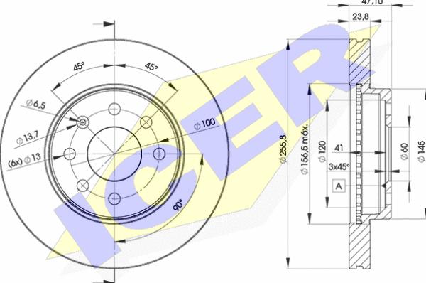 Icer 78BD2559-2 - Спирачен диск vvparts.bg