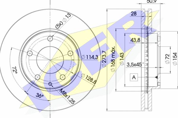 Icer 78BD2671-2 - Спирачен диск vvparts.bg