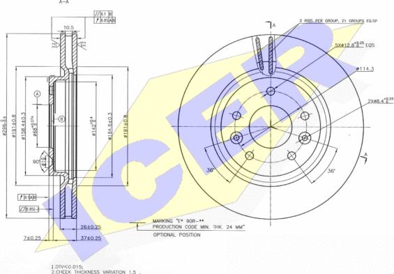 Icer 78BD2089-2 - Спирачен диск vvparts.bg