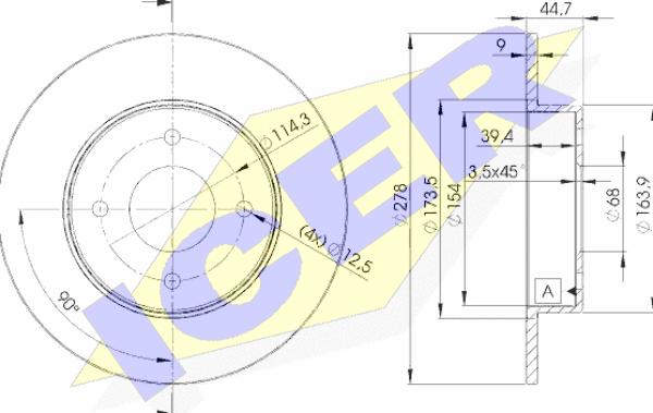 Icer 78BD2083-2 - Спирачен диск vvparts.bg