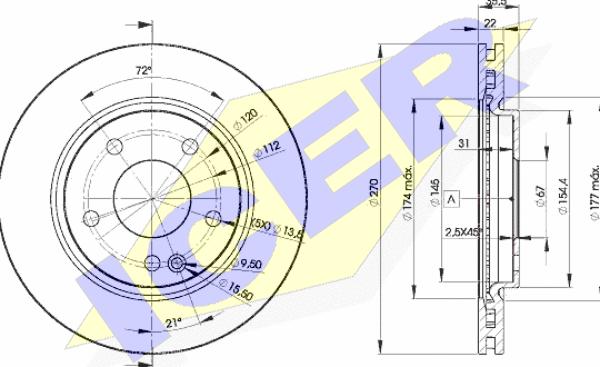 Icer 78BD2112-2 - Спирачен диск vvparts.bg