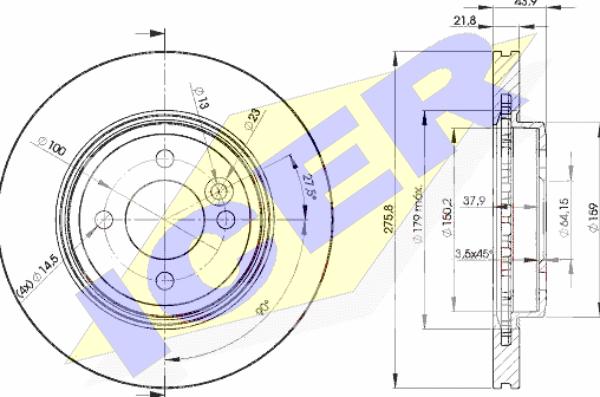 Icer 78BD2891-2 - Спирачен диск vvparts.bg