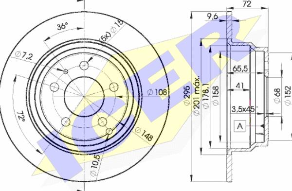 Icer 78BD7940-2 - Спирачен диск vvparts.bg