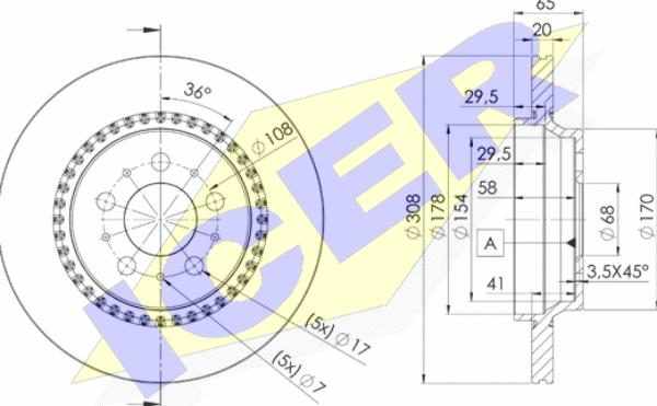 Icer 78BD7302-1 - Спирачен диск vvparts.bg