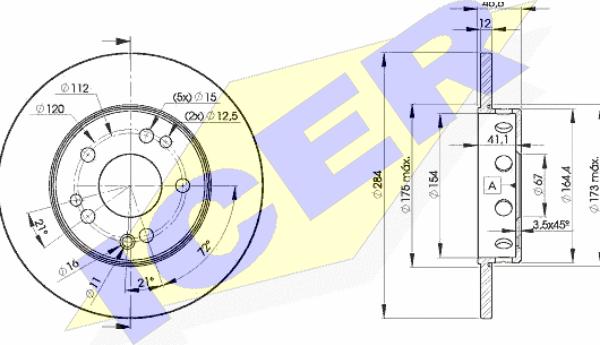 Icer 78BD7210-2 - Спирачен диск vvparts.bg