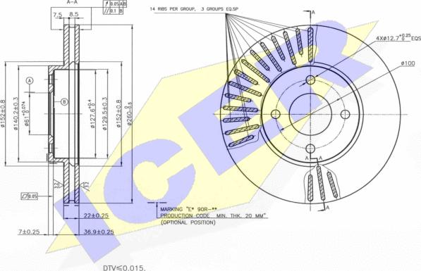 Icer 78BD7794-2 - Спирачен диск vvparts.bg