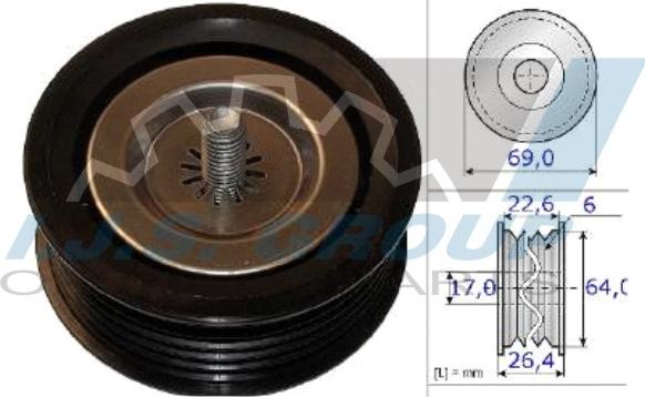 IJS GROUP 93-1390 - Паразитна / водеща ролка, пистов ремък vvparts.bg